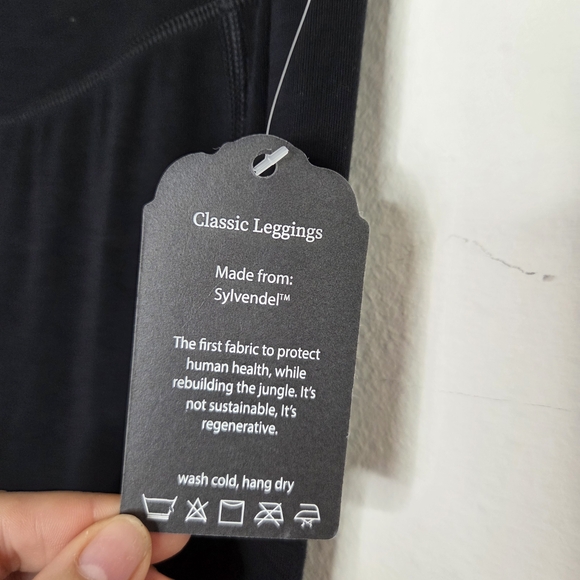 NAMARIE Sylvende Hemp yarn Classic High-Waist Black Non-Toxic Leggings M NWT - Picture 4 of 8